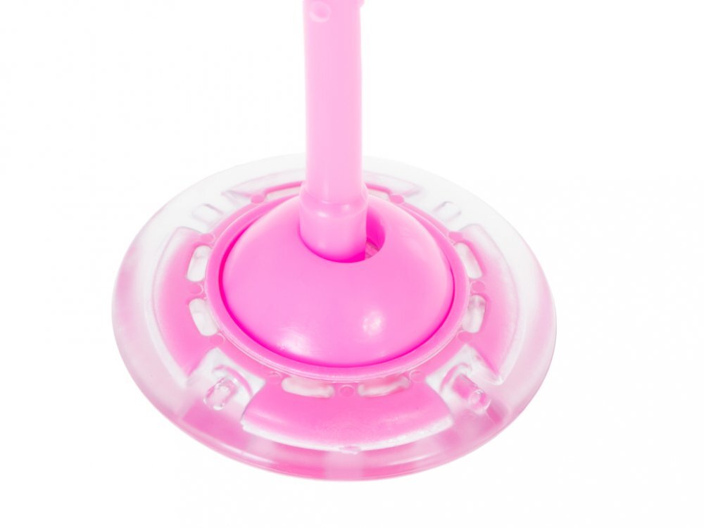 Ikonka Coarda moderna de sarit pe picior pentru copii Hula Hoop cu iluminare led pink