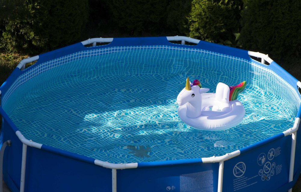 Ikonka Colac de inot gonflabil pentru copii model Unicorn 62 cm