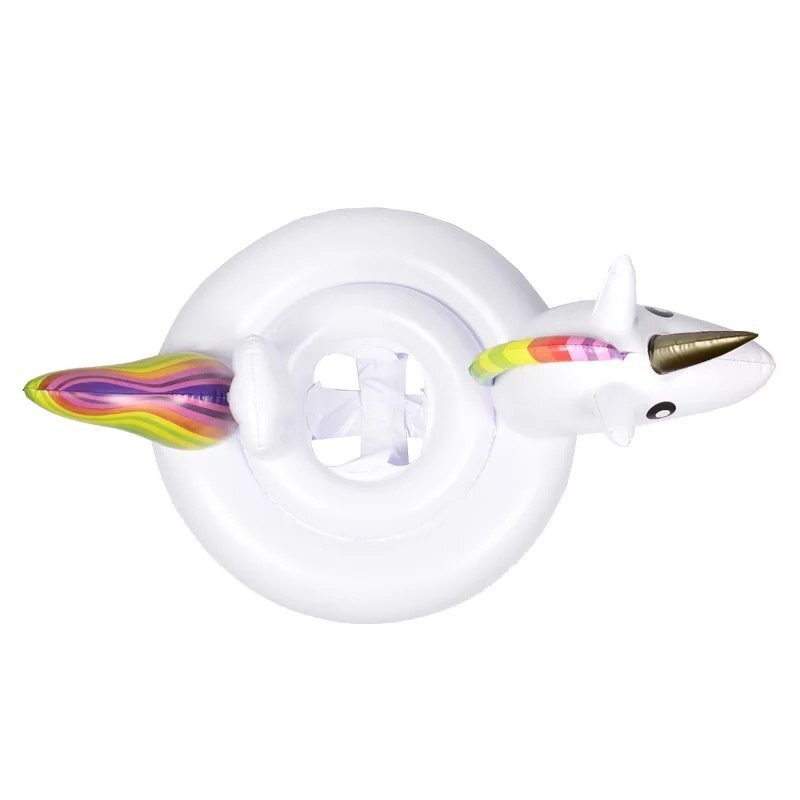 Ikonka Colac de inot gonflabil pentru copii model Unicorn 62 cm