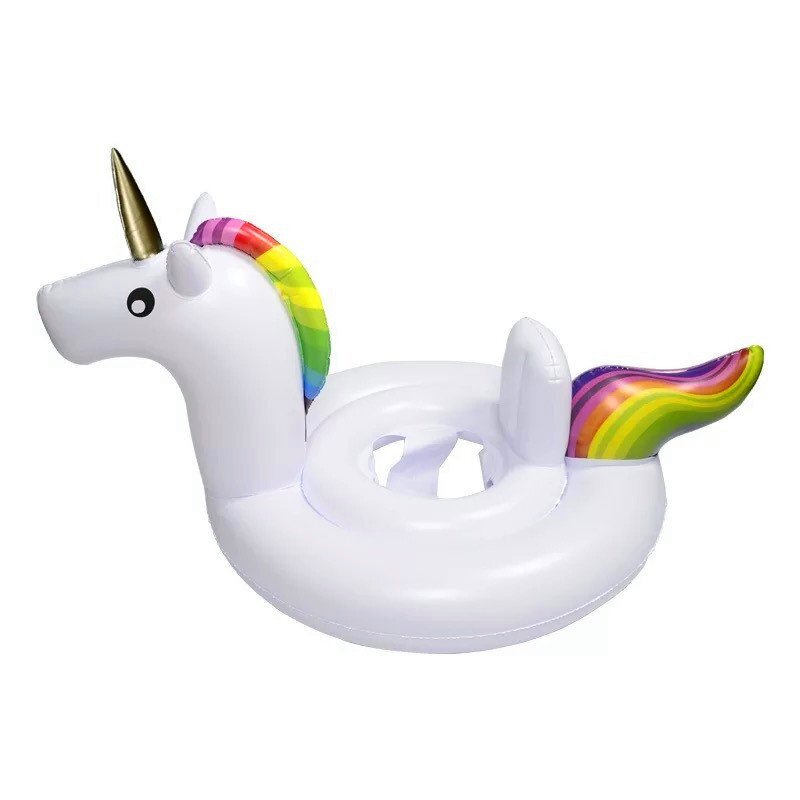 Ikonka Colac de inot gonflabil pentru copii model Unicorn 62 cm
