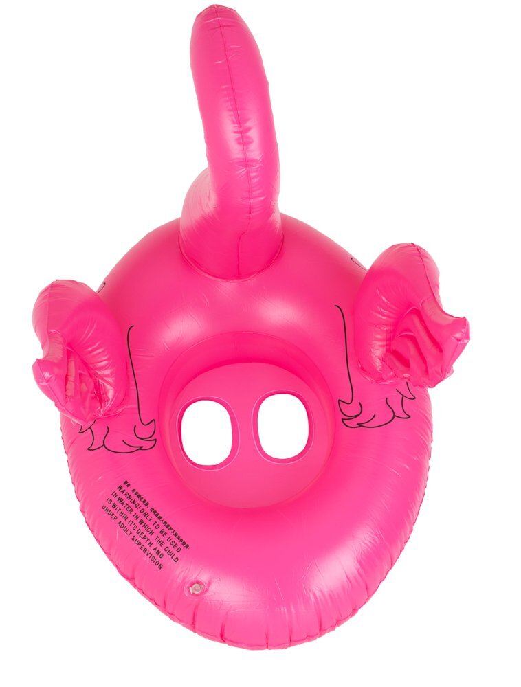 Ikonka Colac gonflabil pentru inot copii 66x67 cm Flamingo Roz
