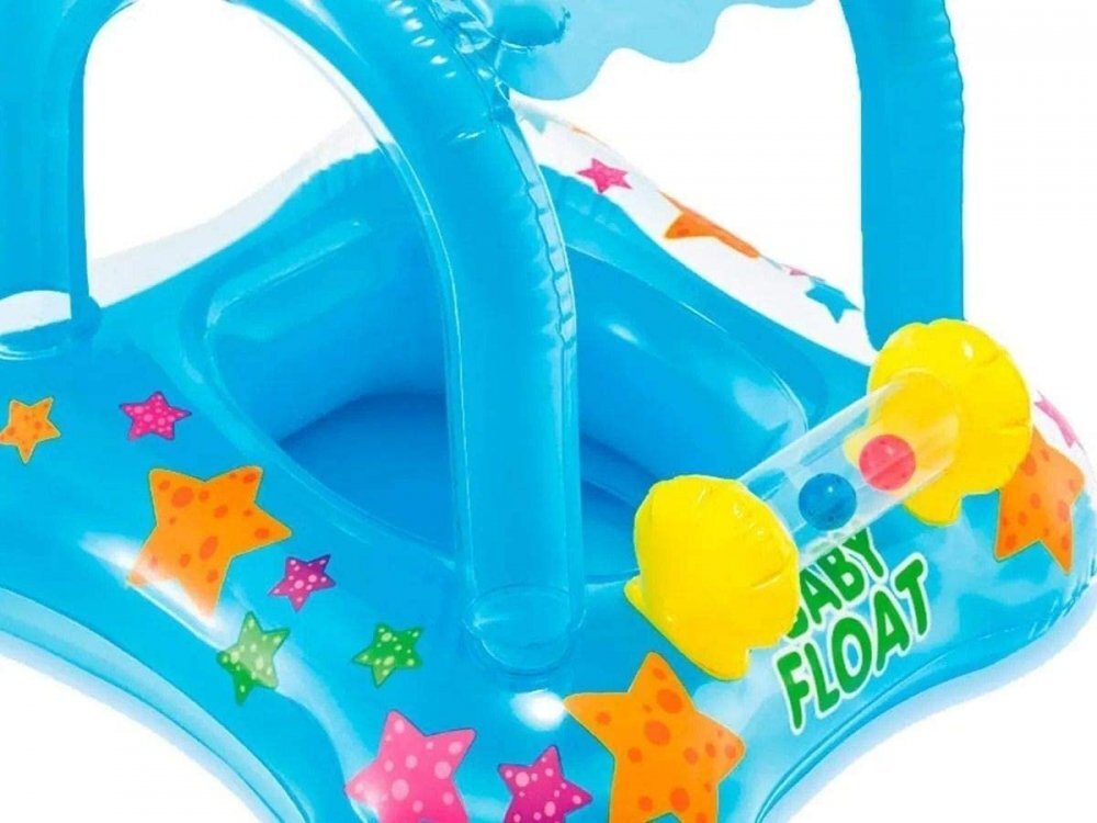 Ikonka Colac gonflabil tip barcuta pentru bebelusi 72x72cm