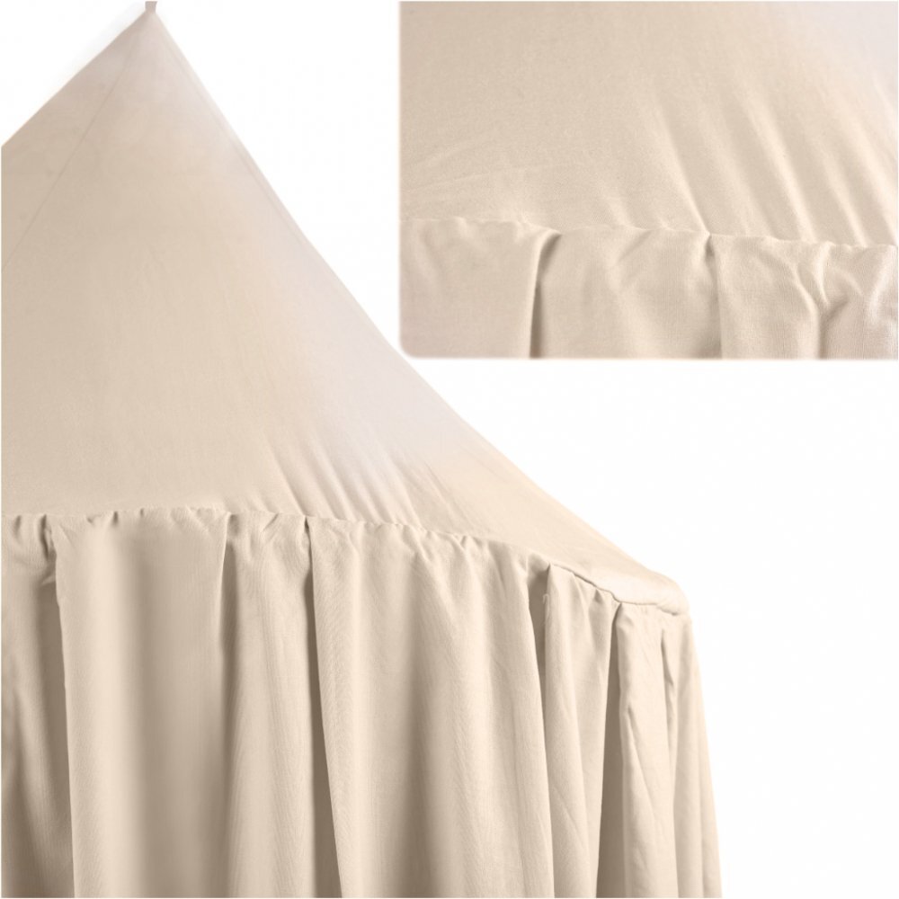 Ikonka Cort baldachin pentru copii suspendat multifunctional pentru patut copii loc de joaca lungime 290 cm diametru cadru 70 cm Beige