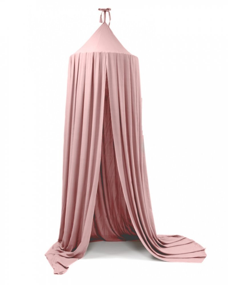 Ikonka Cort baldachin pentru copii suspendat multifunctional pentru patut copii loc de joaca lungime 290 cm diametru cadru 70 cm Light Pink