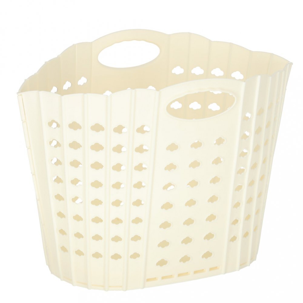 Ikonka Cos de rufe pliabil Beige cu doua manere robuste dimensiune 42 x 24 x 29 cm