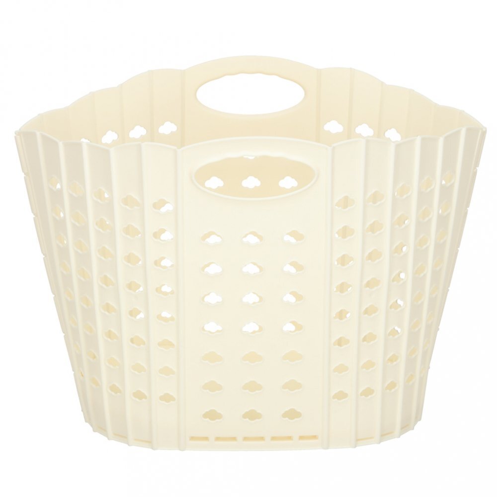 Ikonka Cos de rufe pliabil Beige cu doua manere robuste dimensiune 42 x 24 x 29 cm