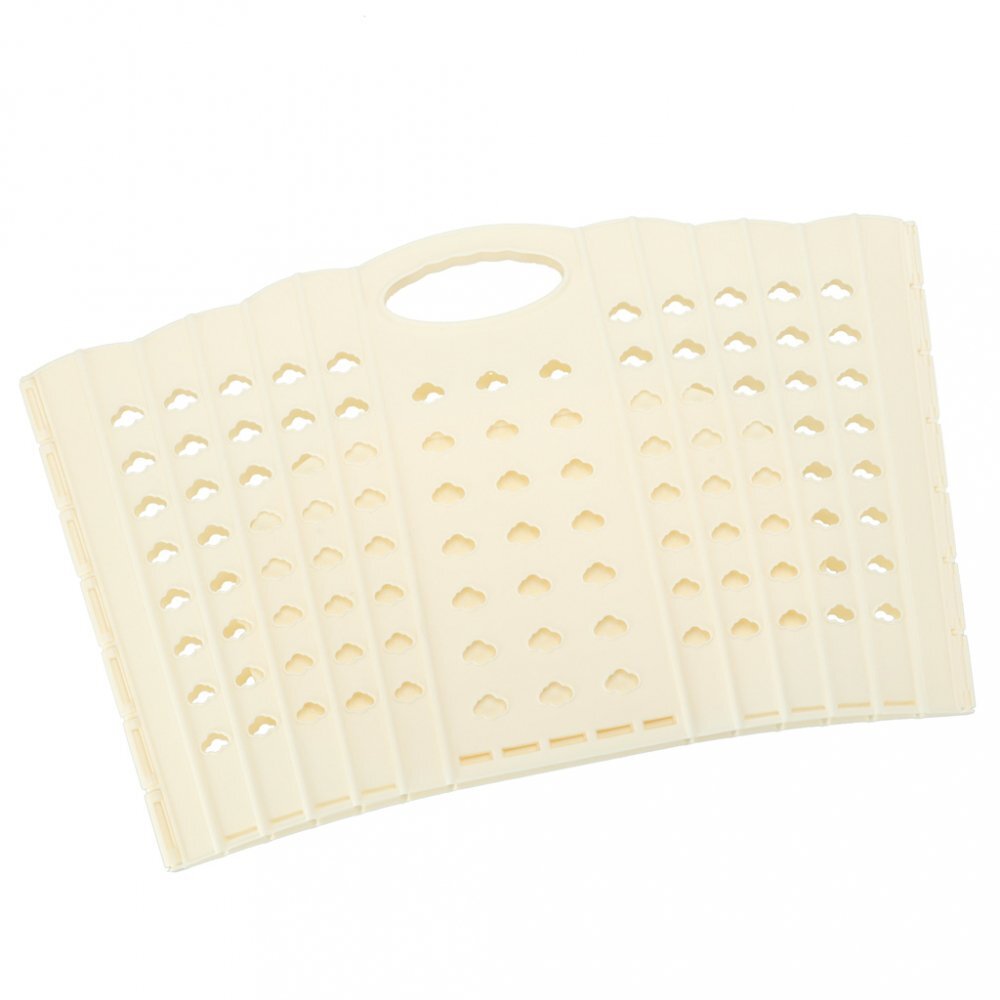 Ikonka Cos de rufe pliabil Beige cu doua manere robuste dimensiune 42 x 24 x 29 cm