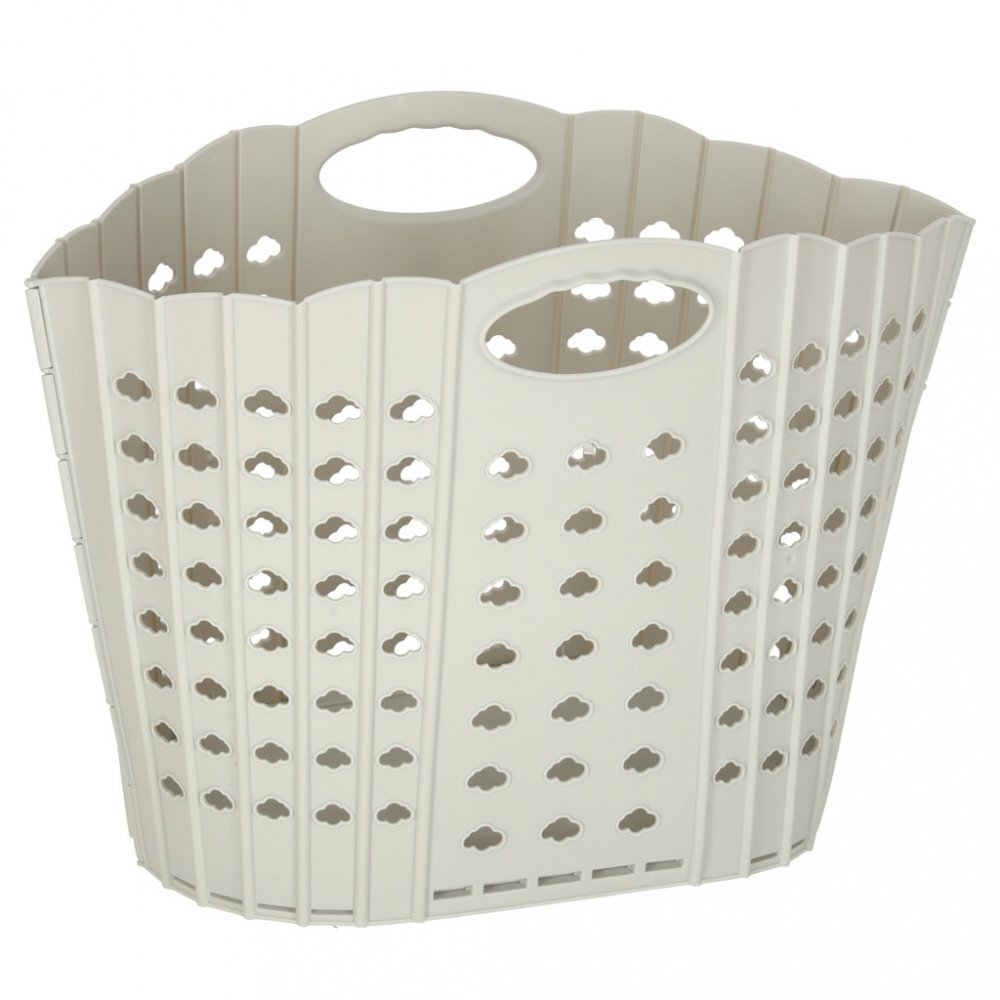 Ikonka Cos de rufe pliabil Grey cu doua manere robuste dimensiune 42 x 24 x 29 cm