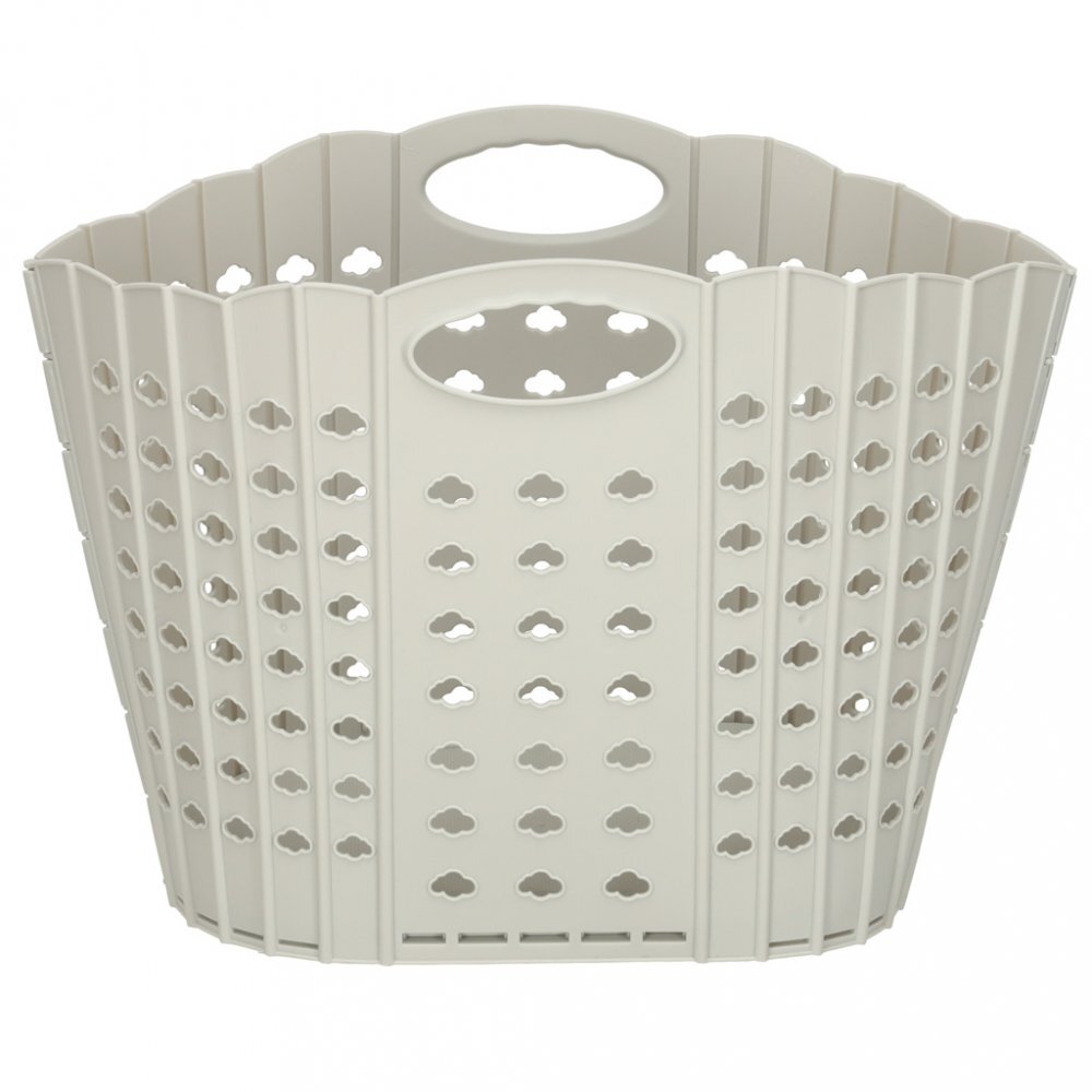 Ikonka Cos de rufe pliabil Grey cu doua manere robuste dimensiune 42 x 24 x 29 cm