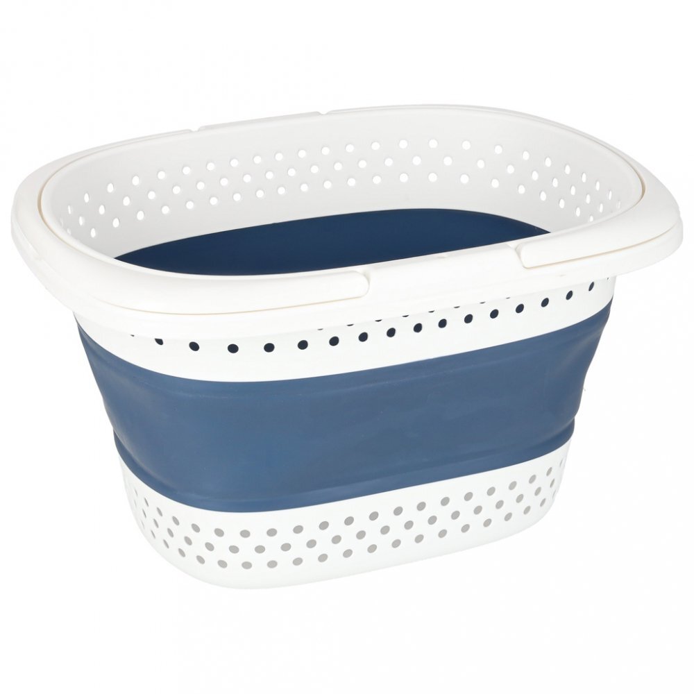 Ikonka Cos de rufe pliabil WhiteBlue spatios si compact din silicon 32L