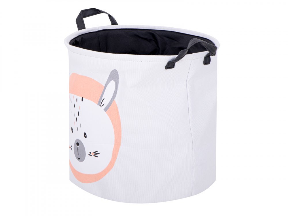 Ikonka Cos rotund pentru depozitare jucarii 35x35 cm White Rabbit