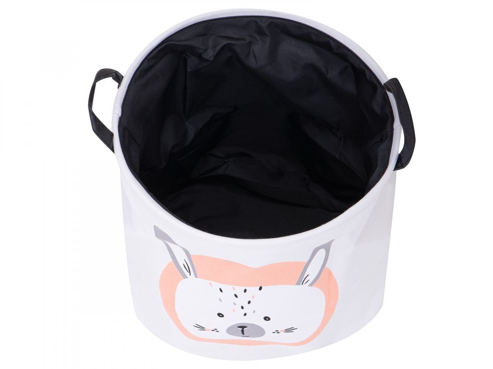 Ikonka Cos rotund pentru depozitare jucarii 35x35 cm White Rabbit