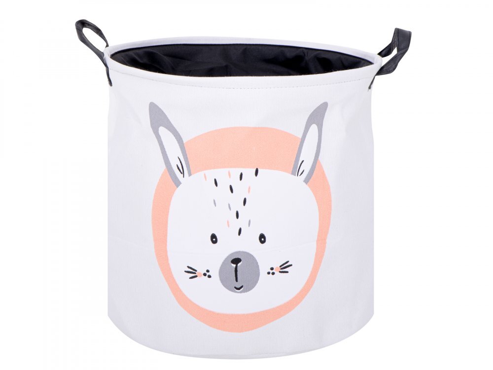 Ikonka Cos rotund pentru depozitare jucarii 35x35 cm White Rabbit