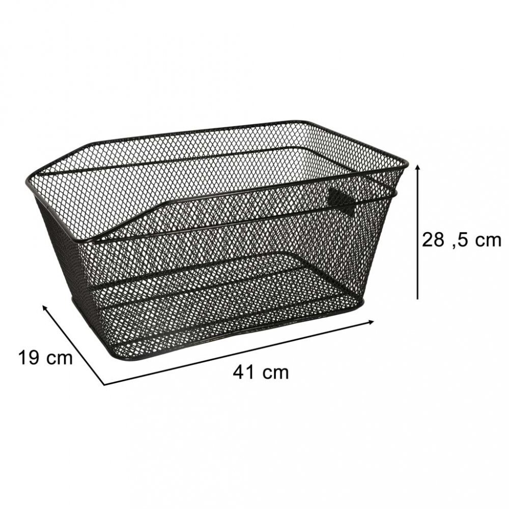 Ikonka Cos spate pentru bicicleta din metal capacitate maxima 25 kg dimensiune 41 x 28.5 x 19 cm Black