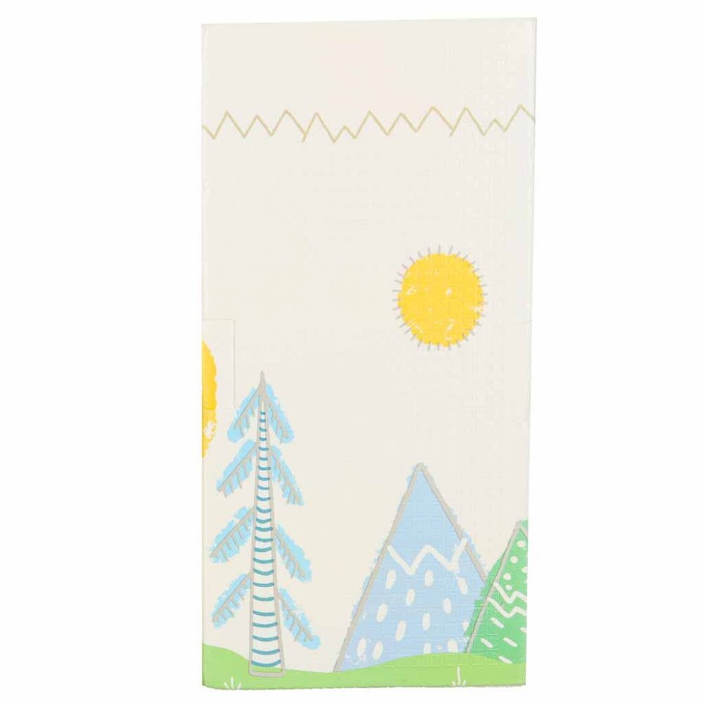 Ikonka Covoras de joaca pliabil cu doua fete Teddy Bears Trees 150 x 200 cm din spuma XPE structura antiderapanta husa de transport inclusa protectie impotriva loviturilor potrivit pentru interior si exterior