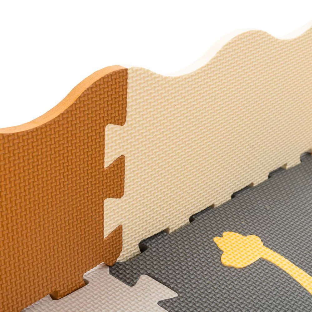 Ikonka Covoras puzzle din spuma pentru copii Dinozaurs compus din 36 piese dimensiune 143 x 143 cm
