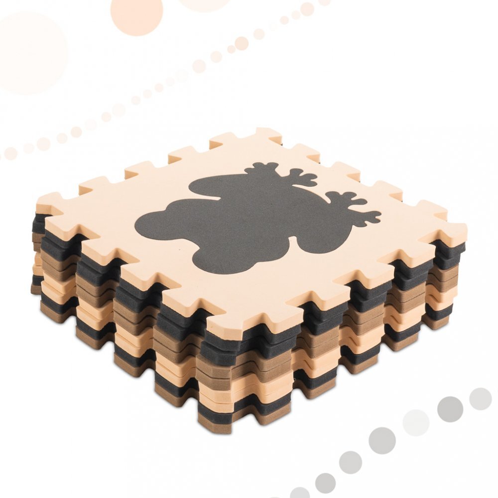 Ikonka Covoras tip puzzle pentru copii cu 9 elemente din spuma eva dimensiune 85 x 85 cm bejmaro