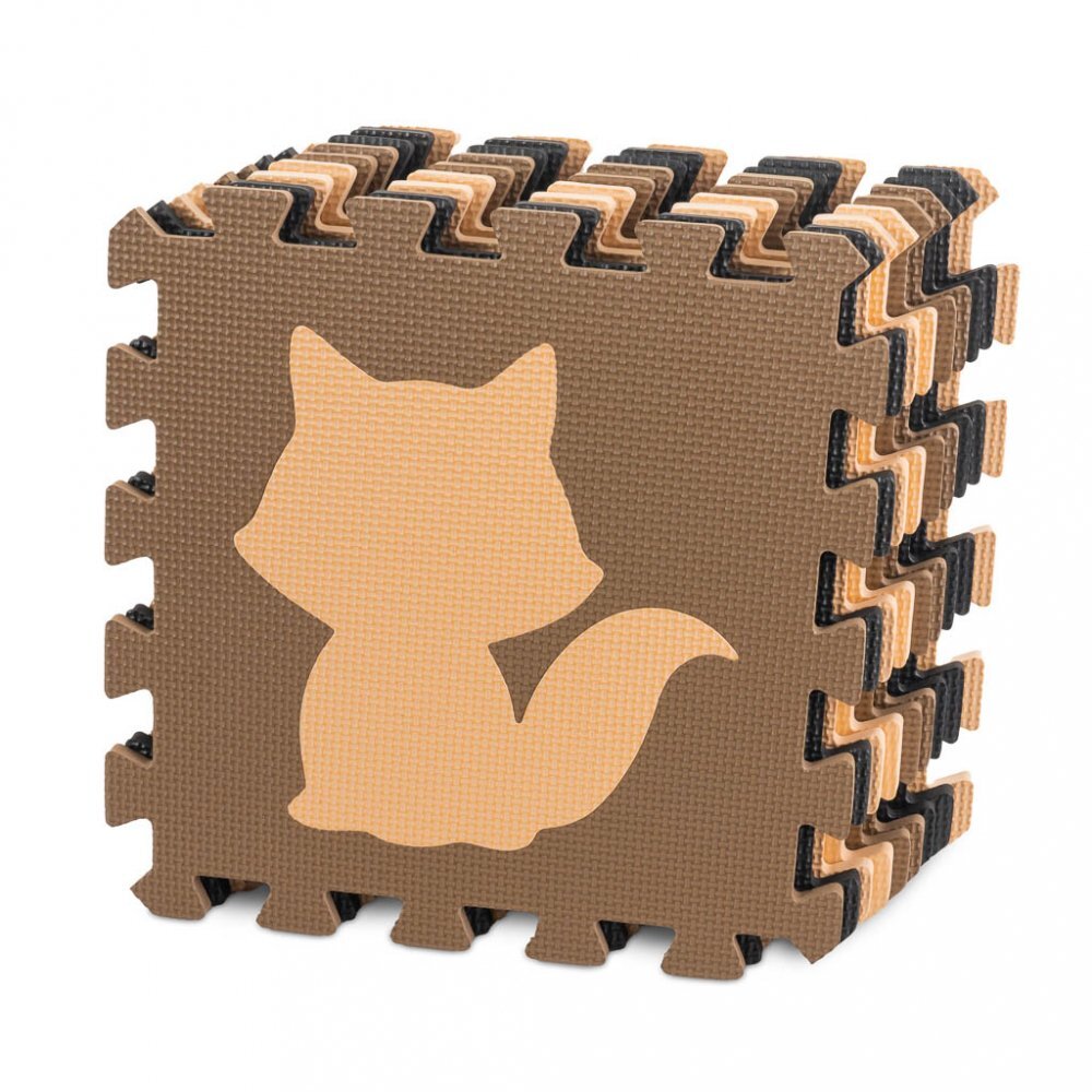 Ikonka Covoras tip puzzle pentru copii cu 9 elemente din spuma eva dimensiune 85 x 85 cm bejmaro
