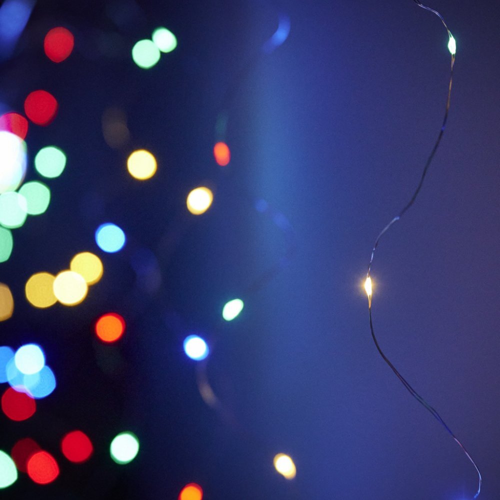 Ikonka Instalatie tip perdea cu fir din cupru cu telecomanda si 300 LED-uri Multicolore 3x3m