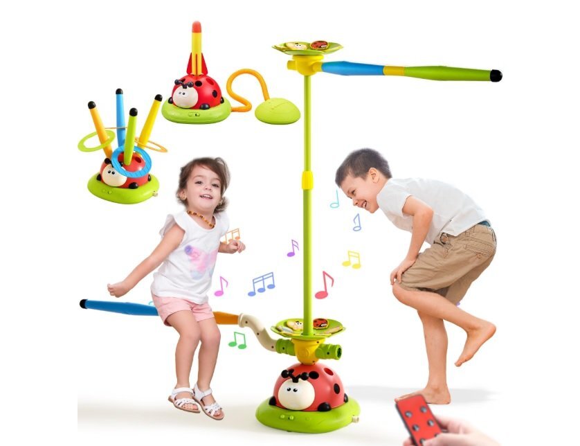 Ikonka Joc distractiv de agilitate 5-in-1 pentru copii Ladybug de interiosexterior cu Telecomanda pentru ajustarea ritmului de joaca efecte sonore