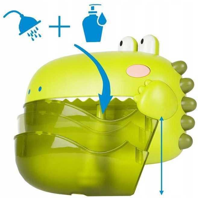 Ikonka Jucarie de baie cu baloane de sapun crocodil