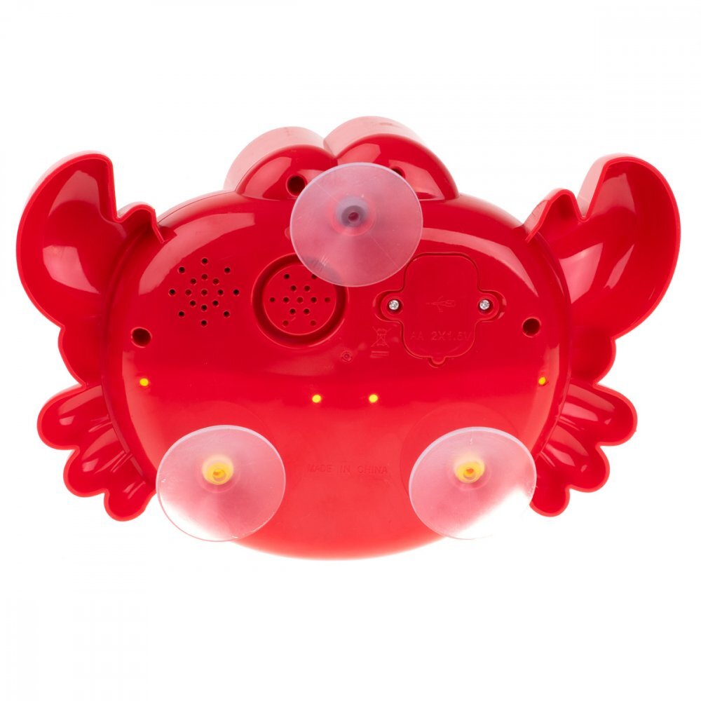 Ikonka Jucarie de baie pentru copii model muzical red crab generator de spuma din sapun dimensiune 25 x 20 cm