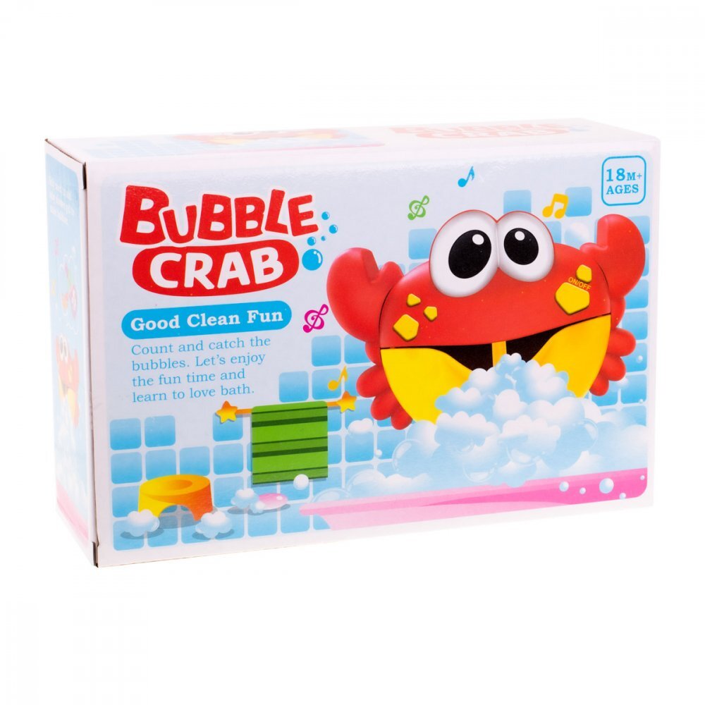 Ikonka Jucarie de baie pentru copii model muzical red crab generator de spuma din sapun dimensiune 25 x 20 cm