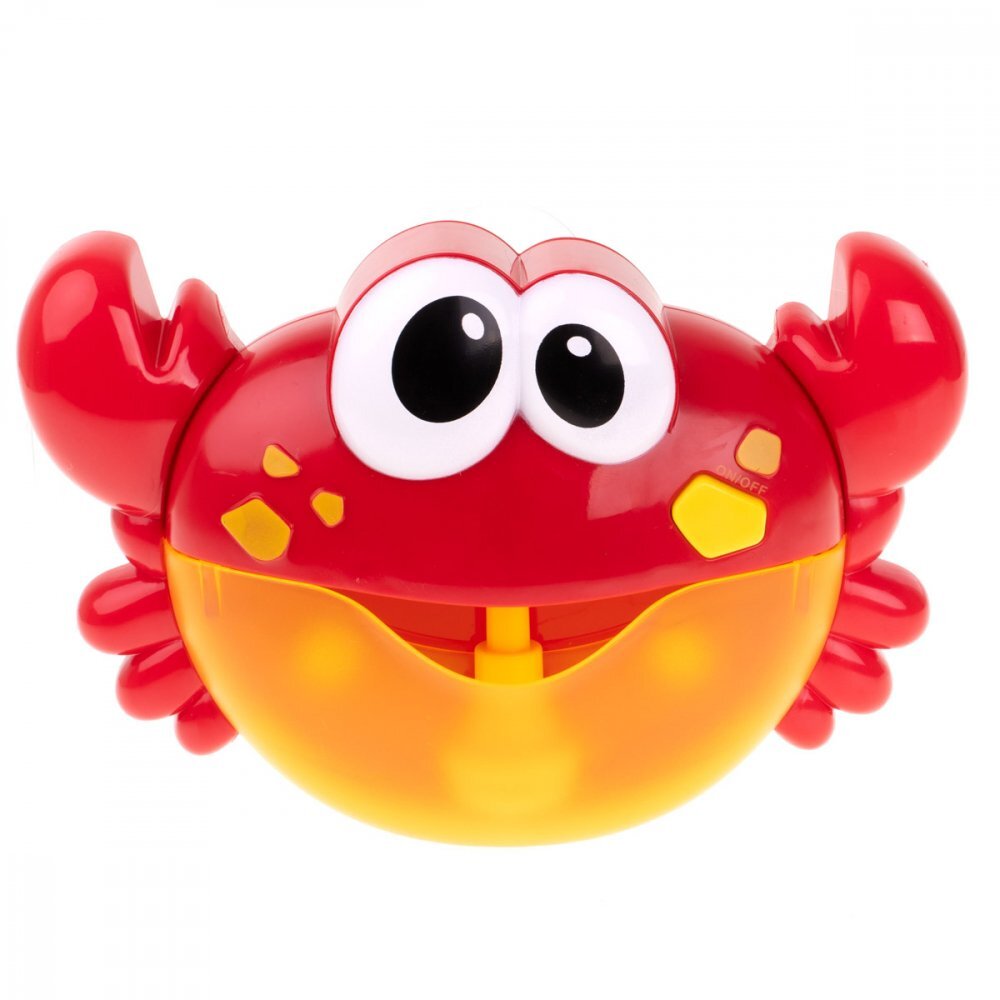 Ikonka Jucarie de baie pentru copii model muzical red crab generator de spuma din sapun dimensiune 25 x 20 cm