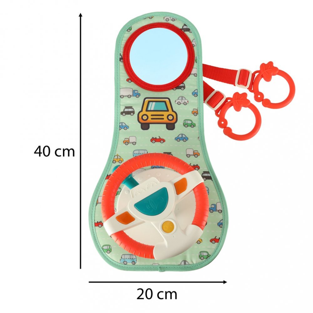 Ikonka Jucarie interactiva pentru bebelusi Volan cu lumini sunete si activitati multiple dimensiune 40 x 20 cm Easier Drive