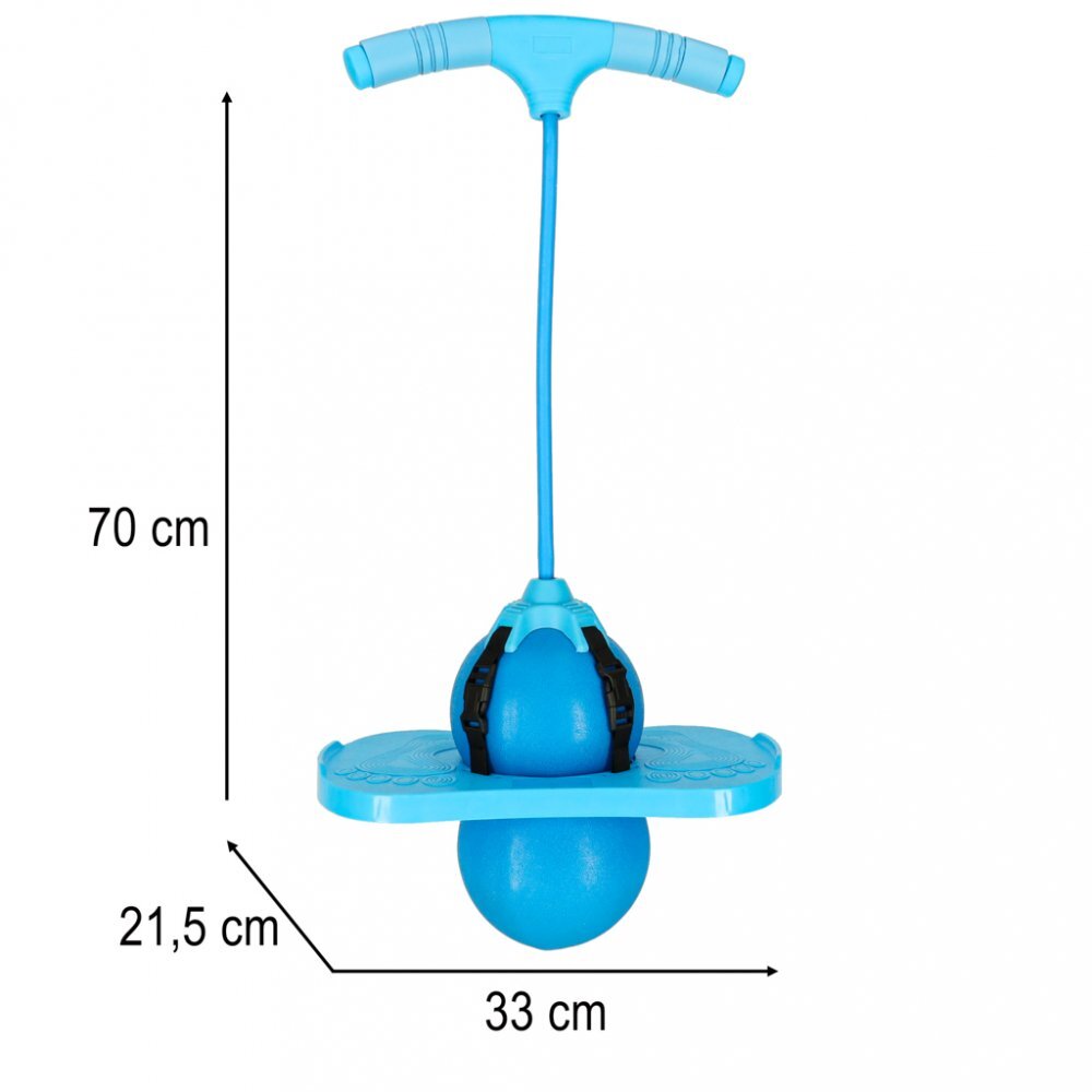 Ikonka Jumper de sarituri si echilibru pentru copii cu placa antiderapanta si pompa inclusa inaltime 70 cm Pogo Blue
