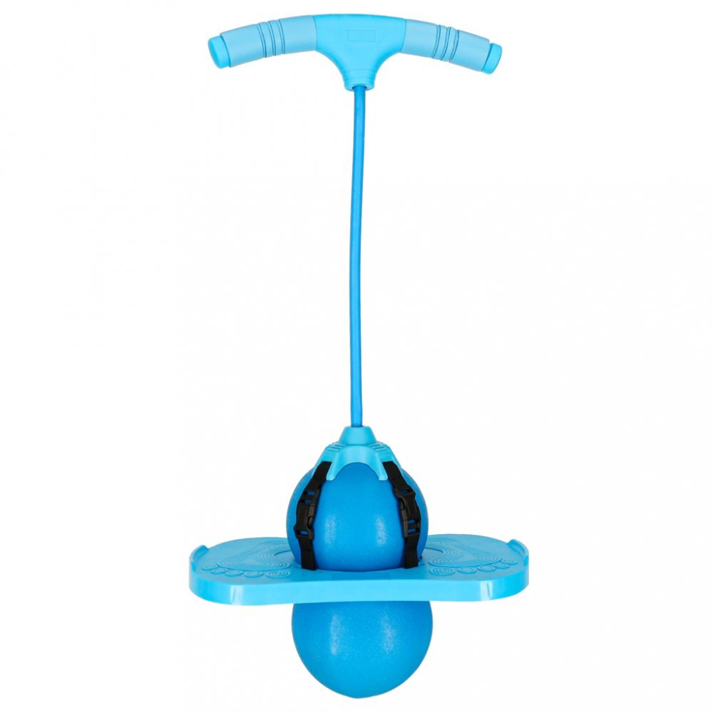Ikonka Jumper de sarituri si echilibru pentru copii cu placa antiderapanta si pompa inclusa inaltime 70 cm Pogo Blue