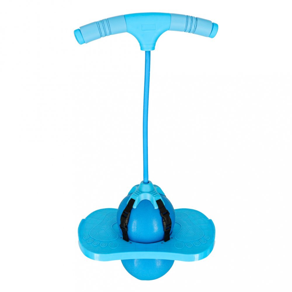 Ikonka Jumper de sarituri si echilibru pentru copii cu placa antiderapanta si pompa inclusa inaltime 70 cm Pogo Blue