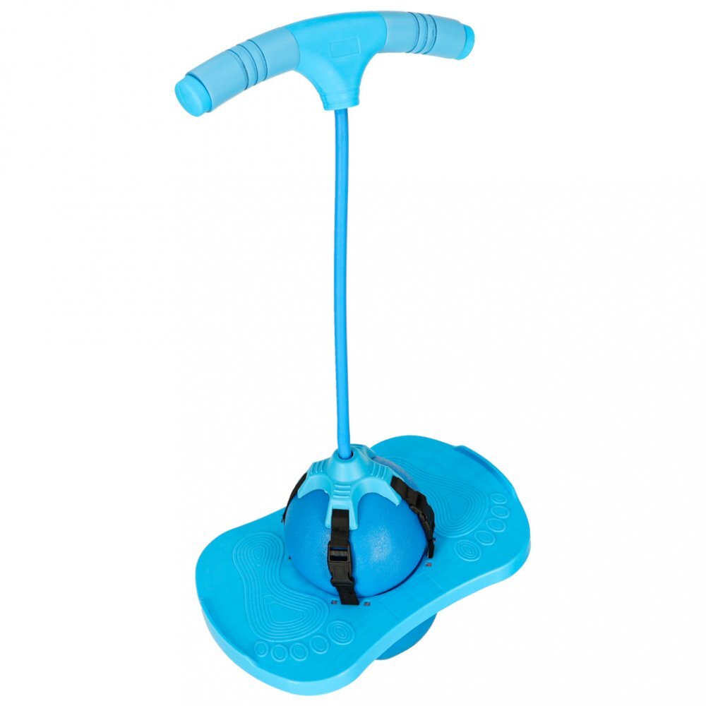 Ikonka Jumper de sarituri si echilibru pentru copii cu placa antiderapanta si pompa inclusa inaltime 70 cm Pogo Blue