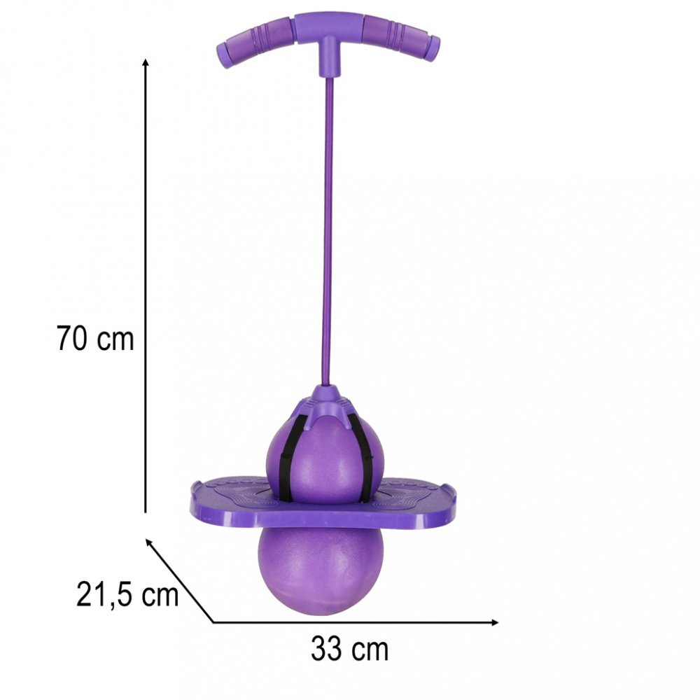 Ikonka Jumper de sarituri si echilibru pentru copii cu placa antiderapanta si pompa inclusa inaltime 70 cm Pogo Purple