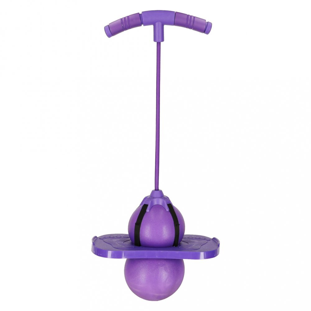 Ikonka Jumper de sarituri si echilibru pentru copii cu placa antiderapanta si pompa inclusa inaltime 70 cm Pogo Purple