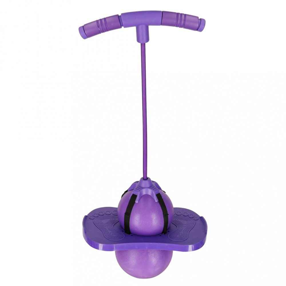 Ikonka Jumper de sarituri si echilibru pentru copii cu placa antiderapanta si pompa inclusa inaltime 70 cm Pogo Purple