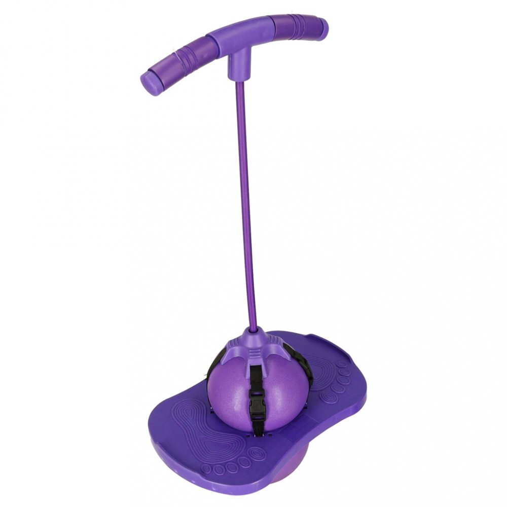 Ikonka Jumper de sarituri si echilibru pentru copii cu placa antiderapanta si pompa inclusa inaltime 70 cm Pogo Purple