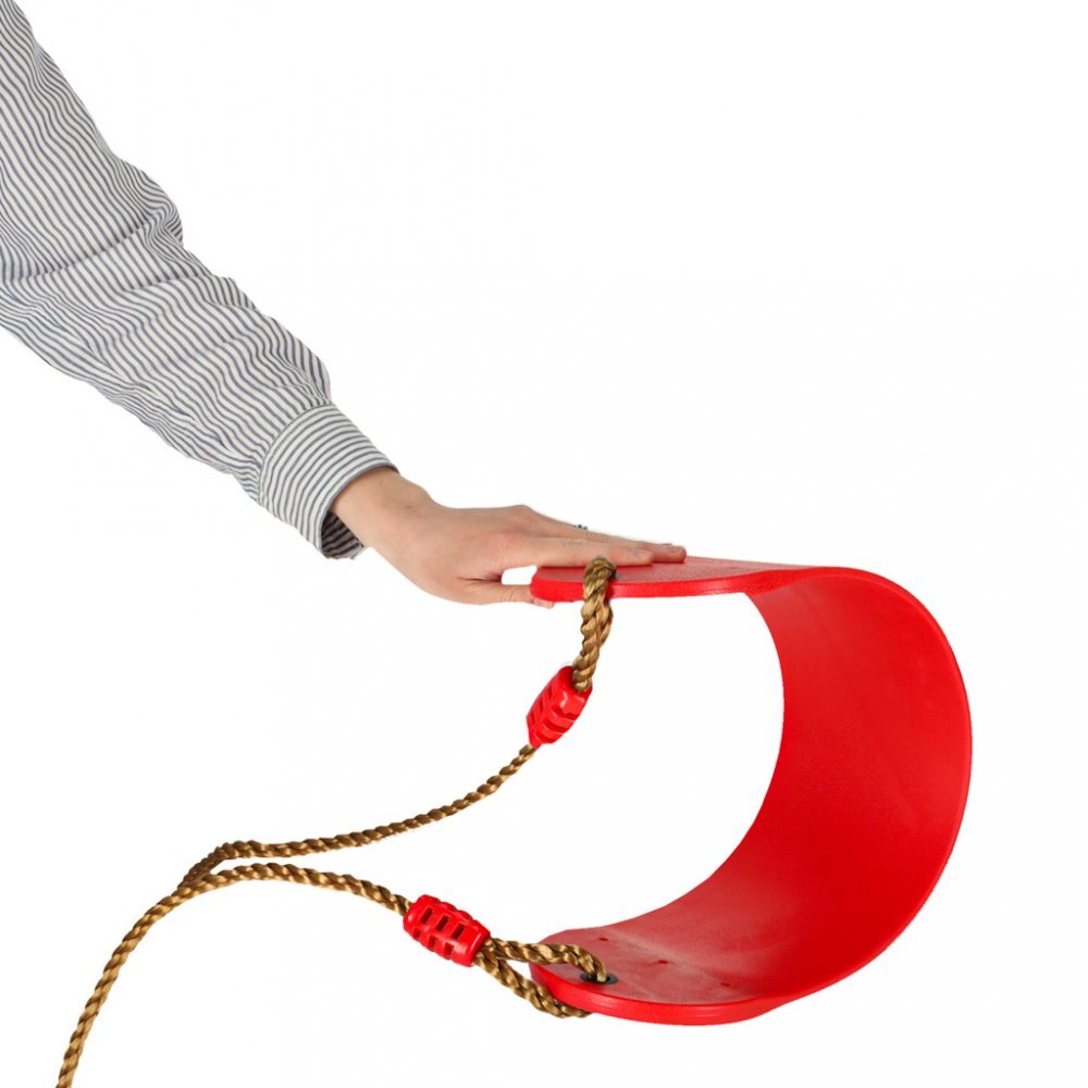 Ikonka Leagan clasic de gradina pentru copii red cu franghii impletite reglabile inele metalice