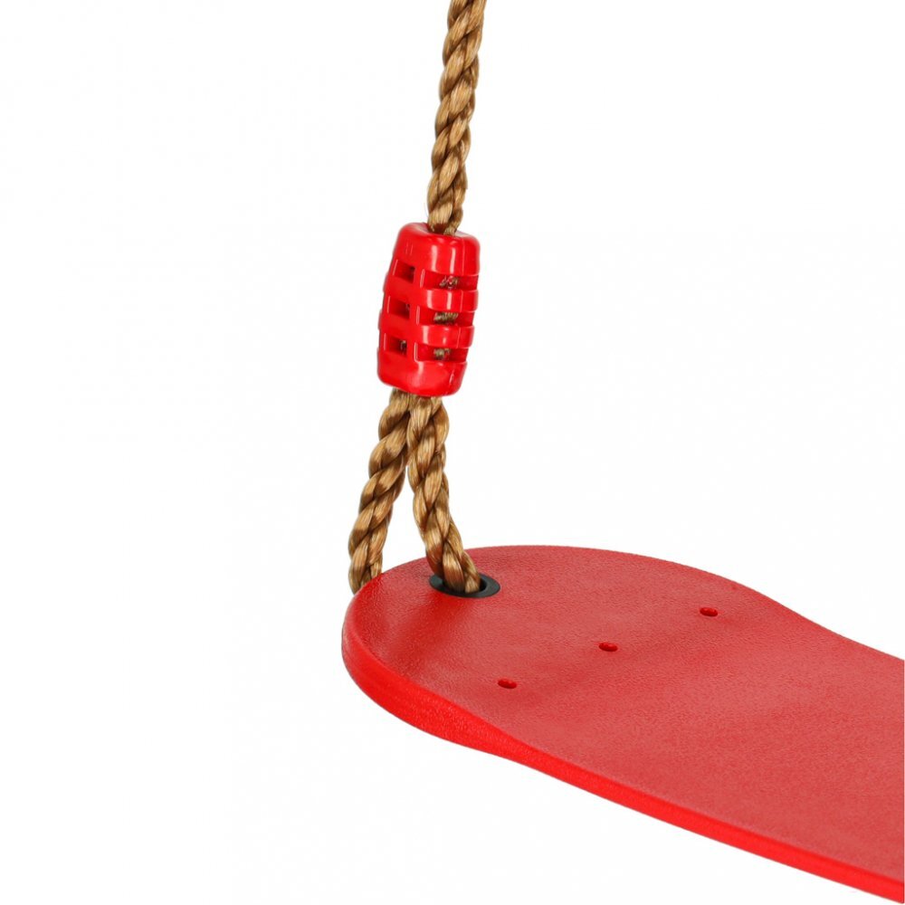 Ikonka Leagan clasic de gradina pentru copii red cu franghii impletite reglabile inele metalice