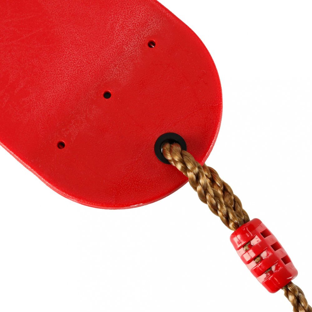 Ikonka Leagan clasic de gradina pentru copii red cu franghii impletite reglabile inele metalice