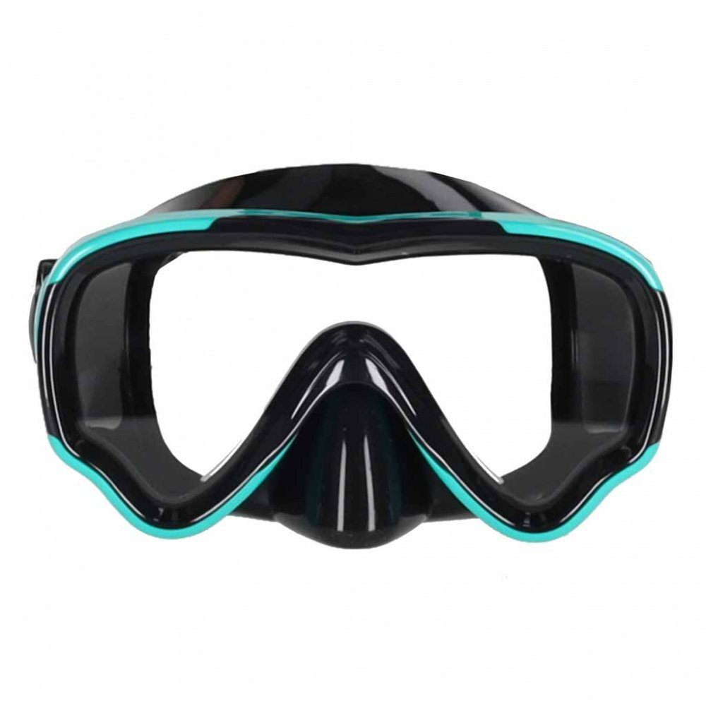 Ikonka Masca de snorkeling cu vedere 180 sticla securizata si Tub respirator cu sistem dry top anti-aburire BlueBlack