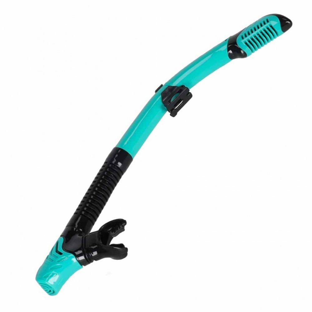 Ikonka Masca de snorkeling cu vedere 180 sticla securizata si Tub respirator cu sistem dry top anti-aburire BlueBlack
