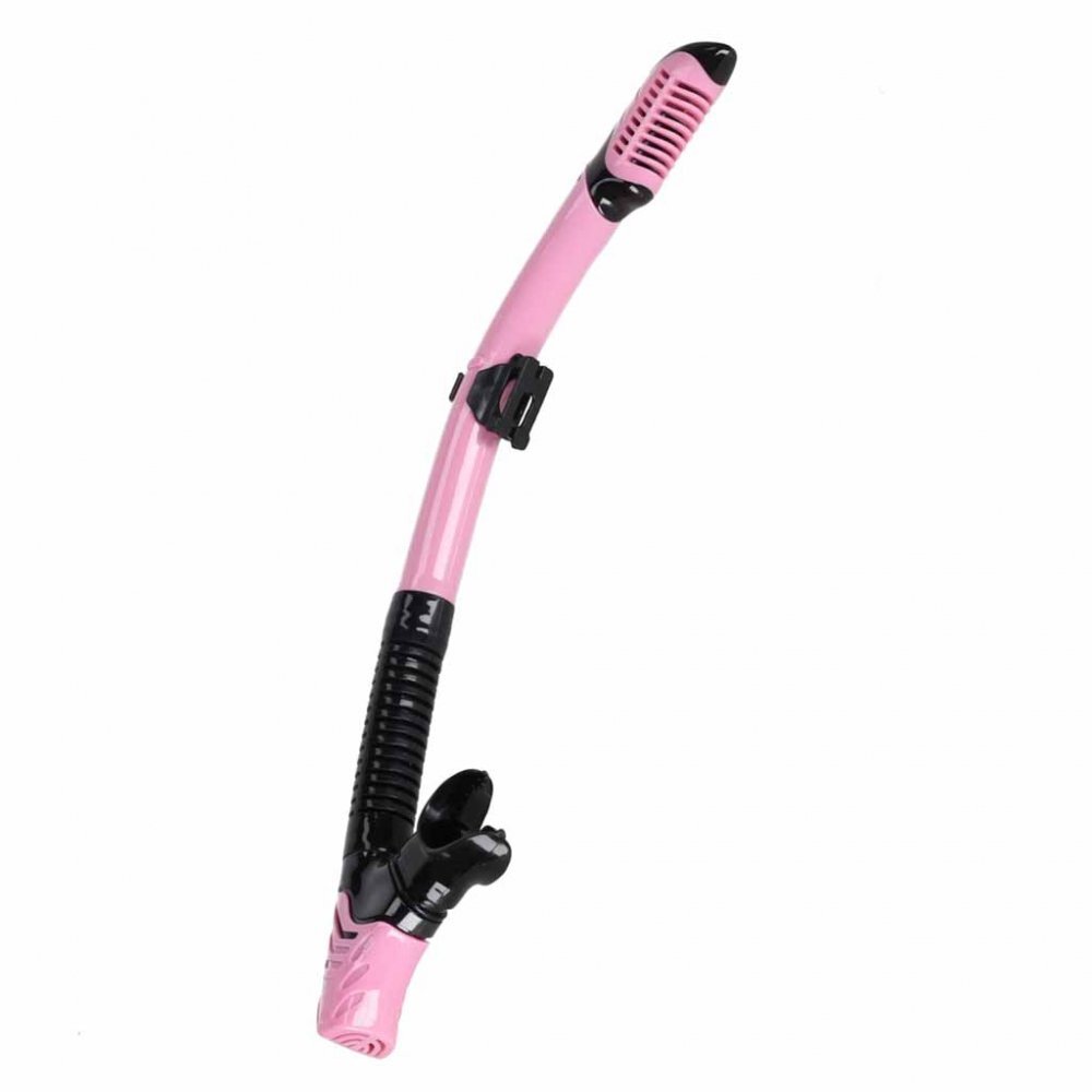 Ikonka Masca de snorkeling cu vedere 180 sticla securizata si Tub respirator cu sistem dry top anti-aburire Pink