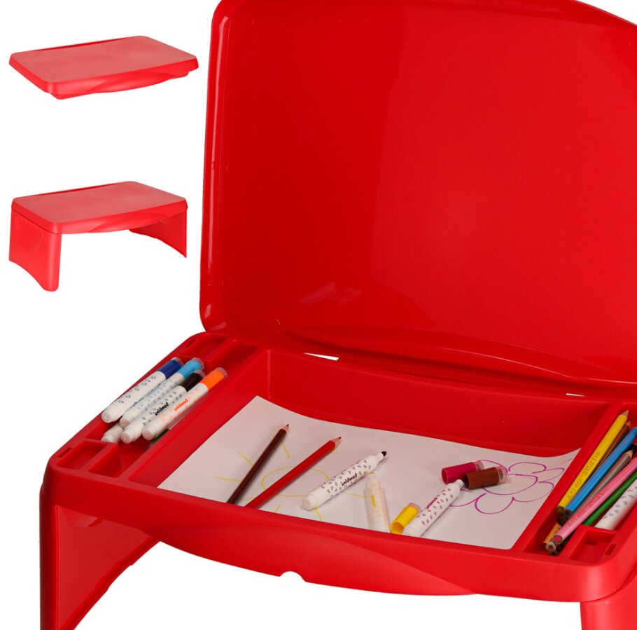 Ikonka Masuta multifunctionala pliabila pentru copii 48x29x18cm Red