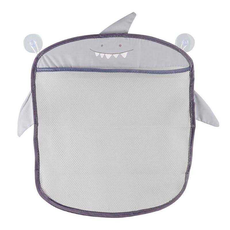 Ikonka Organizator de jucarii pentru baie suspendat 35x40cm Grey Shark