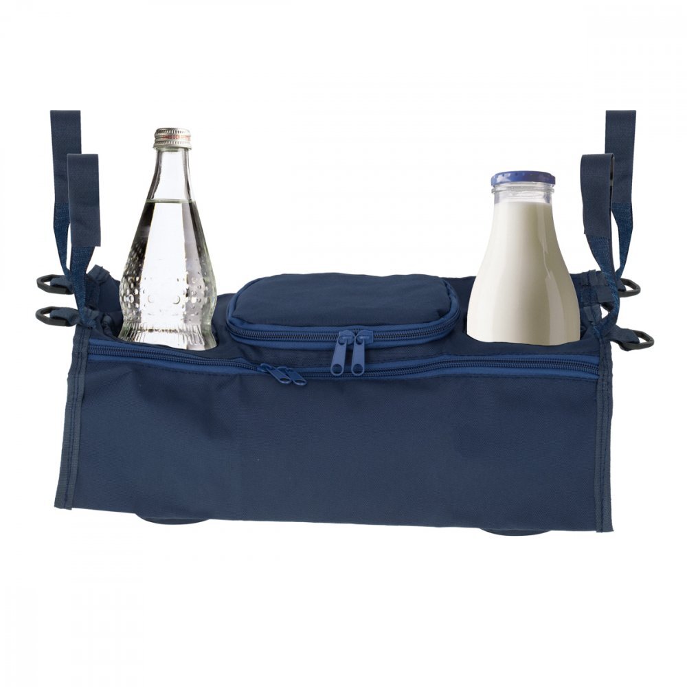 Ikonka Organizator universal pentru carucior cu 4 buzunare Bleumarin 36x12x13 cm