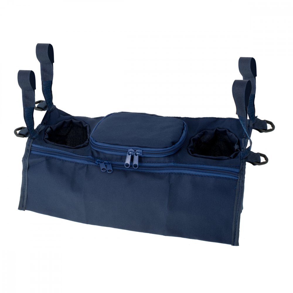 Ikonka Organizator universal pentru carucior cu 4 buzunare Bleumarin 36x12x13 cm