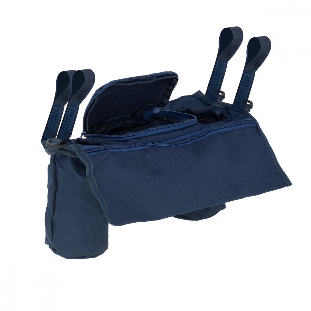 Ikonka Organizator universal pentru carucior cu 4 buzunare Bleumarin 36x12x13 cm