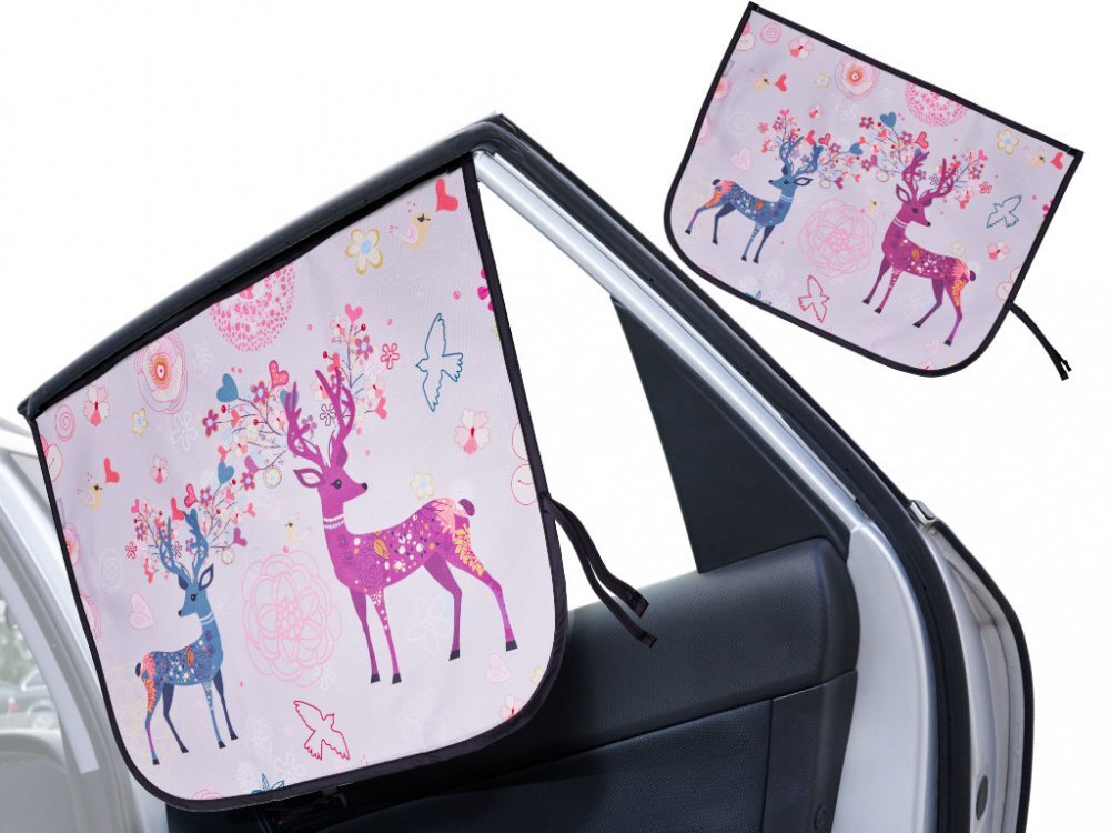 Ikonka Parasolar auto cu prindere magnetica Deer dimensiune 59 cm x 45 cm