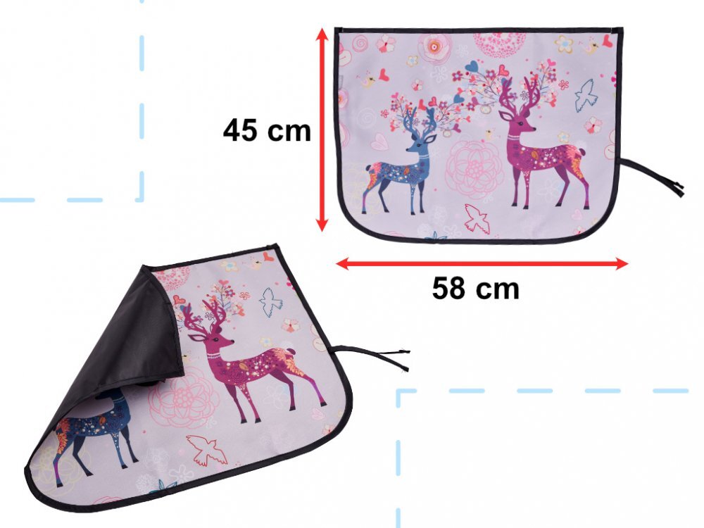 Ikonka Parasolar auto cu prindere magnetica Deer dimensiune 59 cm x 45 cm